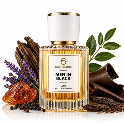 Men In Black Men's Perfume | Woody Spicy Leather | Perfume Spray for Men | Strong & Captivating Fragrance | Gift for Him