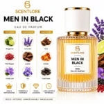 Men In Black Men's Perfume | Woody Spicy Leather | Perfume Spray for Men | Strong & Captivating Fragrance | Gift for Him